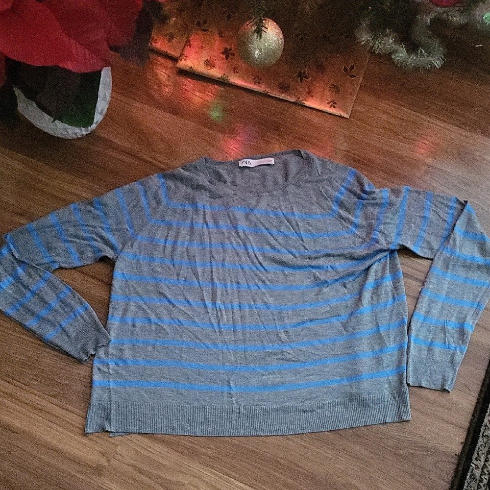 Zara Light Gray Knit Top